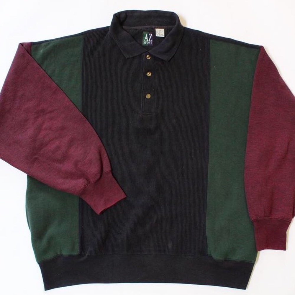 Vintage AZ sport collared pullover